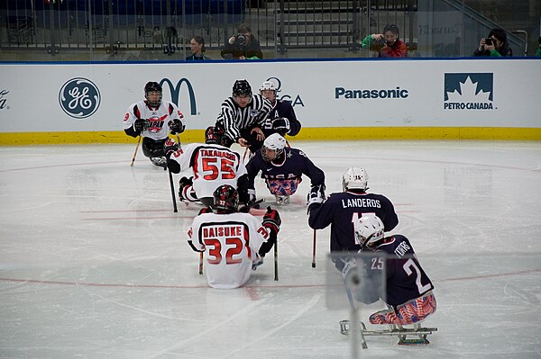 Ice sledge hockey game at the 2010 Winter Paralympics