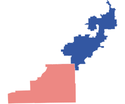 2018 Congressional election in Illinois' 1st district by county.svg