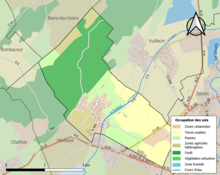 Carte des infrastructures et de l'occupation des sols de la commune en 2018 (CLC).