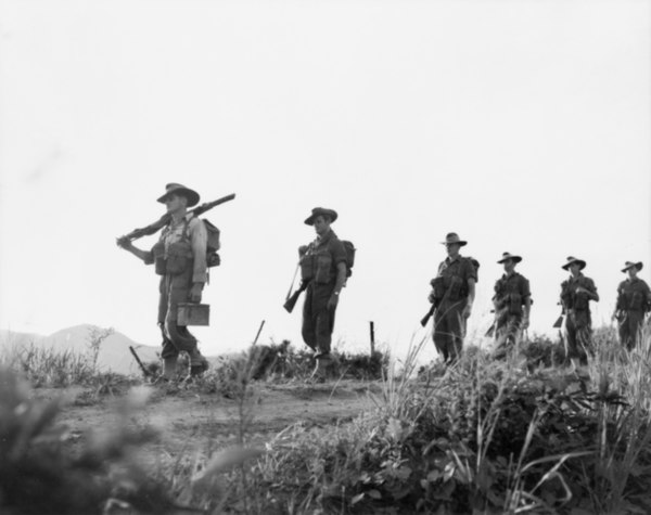 Soldiers from 2RAR withdraw to the DMZ Korea, 1953
