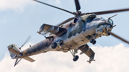 English: Czech Republic Air Force Mil Mi-24V Hind E (reg. 3368, cn 203368) at ILA Berlin Air Show 2016.