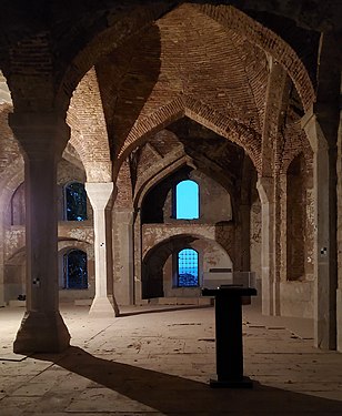 Interior of Ashaghi Govhar Agha Mosque in Baku. 19th century. Photographer: Rəcəb Həsənbəyov