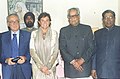 A delegation of Italy-India Parliamentary Friendship Association headed by the Senator, Ms. Maria Claudia Ioannucci calls on the Vice President, Shri Bhairon Singh Shekhawat in New Delhi on November 28, 2005.jpg