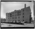 A view looking southwest of the rear of the gas company building. - John T. Beasley Building, 632 Cherry Street (between Sixth and Seventh Streets), Terre Haute, Vigo County, IN HABS IND,84-TEHA,3-3.tif