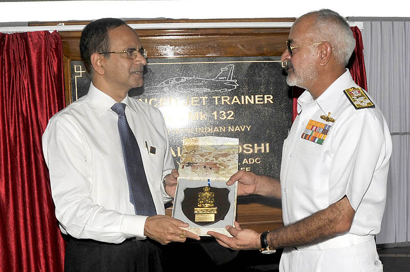 File:Admiral DK Joshi at the induction of the Hawk 132.jpg