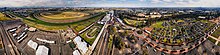 Aerial panorama of Flemington Racecourse. Taken August 2018. Aerial panorama of Flemington Racecourse.jpg