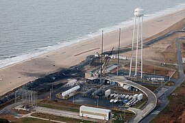 The Pad 0A facilities the day after the October 28, 2014 launch failure.