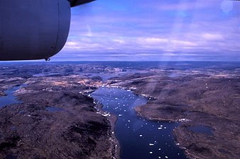 Air view enroute from Kimmirut to Pangnirtung