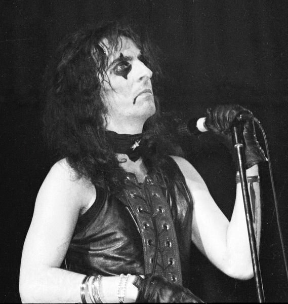 An Alice Cooper (pictured) concert was a "game changer" for Rhoads.
