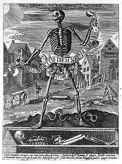 Allegory of death; skeleton, c.1600 Wellcome L0014669.jpg