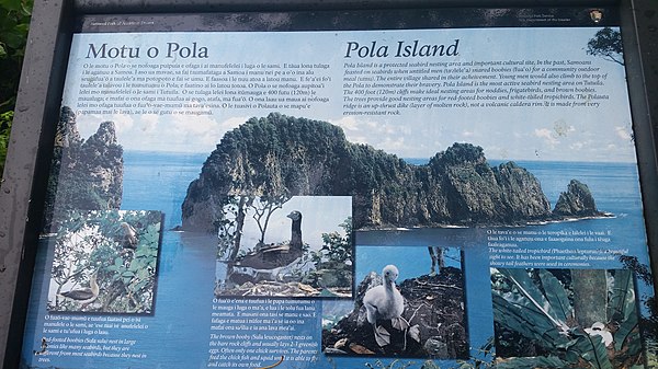 Bilingual sign in Vatia, American Samoa