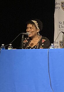 Andrea Hairston at Voyage Into Genre Live event, St. Joseph's University, May 17, 2024
