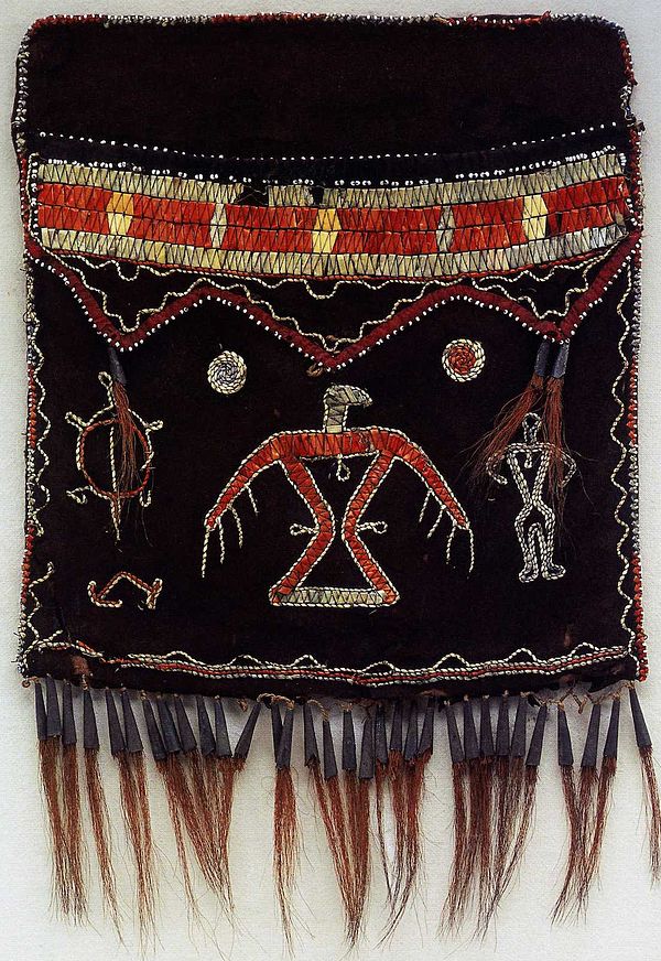 Anishinaabe shoulder bag, Ojibwa, Ontario, 1820