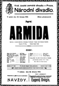 Affiche van de wereldpremière in 1904