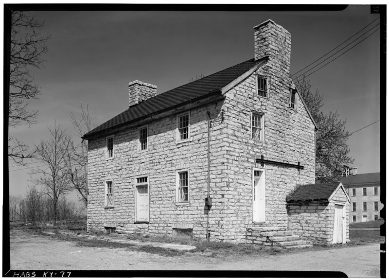 File:April 1963 WEST (SIDE) ELEVATION AND SOUTH (FRONT) ELEVATION - Shaker Centre Family Dwelling House (First), North side of Village Road, North of U.S. Route 68 and State Route 33 HABS KY,84-SHAKT,3-4.tif