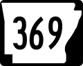 30 in by 24 in (750 mm by 600 mm) Arkansas State Highway shield. Uses the Roadgeek 2005 fonts. (United States law does not permit the copyrighting of typeface designs, and the fonts are meant to be copies of a U.S. Government-produced work anyway.)