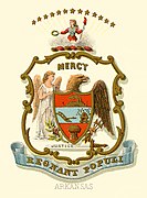 Arkansas state coat of arms (illustrated, 1876)