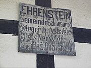 Ortsschild Ehrenstein aus Preußischer Zeit