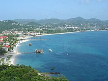 Gros Islet and Rodney Bay, as seen from Pigeon Island