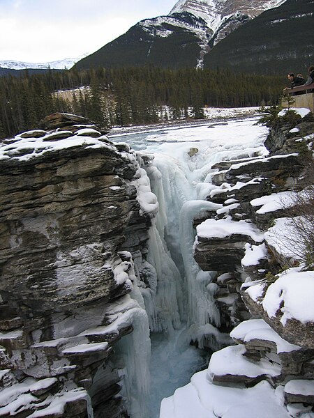 File:Athabasca Falls Winter.JPG