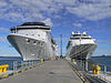 Cruise ships moored in Tallinn harbour