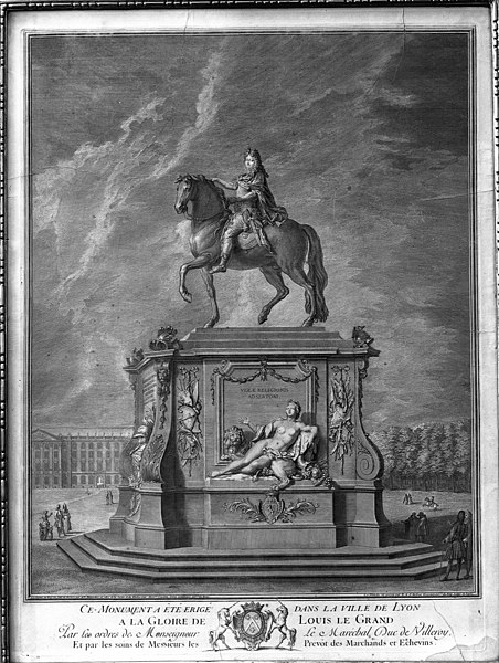 File:Audran Jean Lyon place Bellecour Statue équestre de Louis XIV.jpg