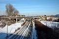 crossing of tram train tracks and Baden-Kurpfalz-Railway