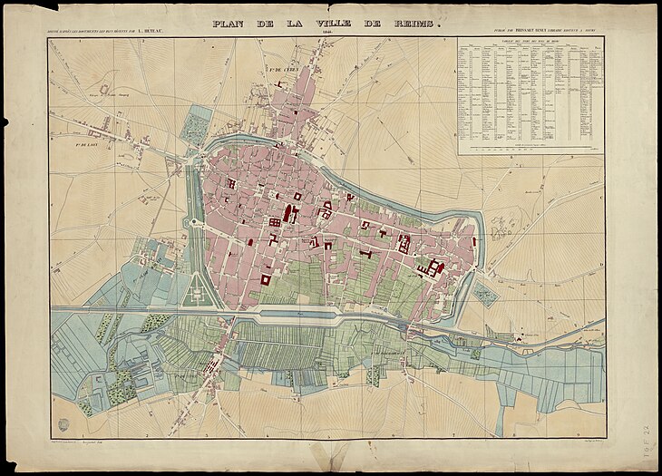 Plan de Reims 1844.