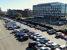 BART parking lot at San Leandro station, January 2018.JPG