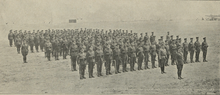 B Company at Camp Hughes in 1916 B Company 196 Battalion.png