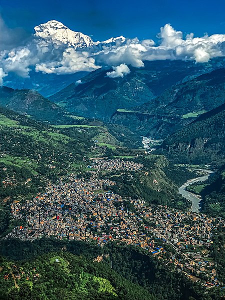 File:Baglung Bazar as seen from hill.jpg