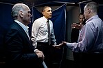 Thumbnail for File:Barack Obama confers with William M. Daley, Tom Donilon and Ben Rhodes, 2011.jpg