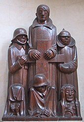Das Magdeburger Ehrenmal
(the Magdeburg cenotaph), by Ernst Barlach was declared to be degenerate art due to the "deformity" and emaciation of the figures--corresponding to Nordau's theorized connection between "mental and physical degeneration". Barlach Magdeburger Ehrenmal.jpg
