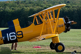 English: Boeing PT-17 Kaydet (N52485, cn 75-4494, NAVY 169) at "Oldtimer Fliegertreffen Hahnweide 2011" (EDST). Deutsch: Boeing PT-17 Kaydet (N52485, cn 75-4494, NAVY 169) auf dem Oldtimer Fliegertreffen Hahnweide 2011 (EDST).