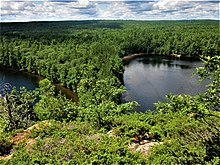 Mazinaw Lake Bon Echo Provincial Park- View from The Cliff Top Trail - Lower and Upper Mazinaw Lakes- Ontario.jpg