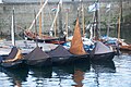 Bateaux hollandais pour la pêche au saumon dans les canaux