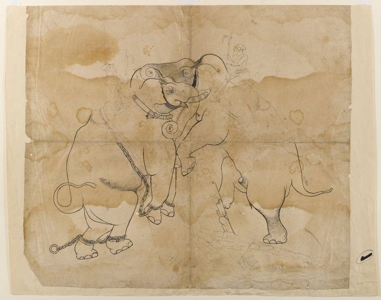 File:Brooklyn Museum - Elephants Fighting.jpg