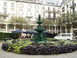 Central courtyard fountain