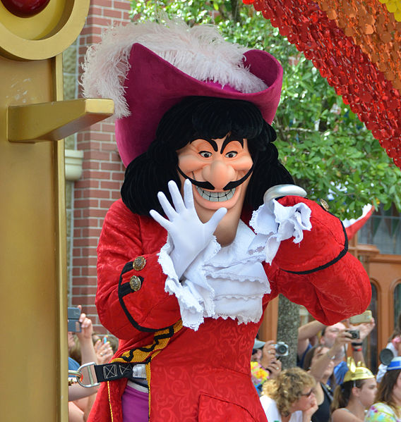 Disney's version of Captain Hook as a meetable character in the Disney Parks.