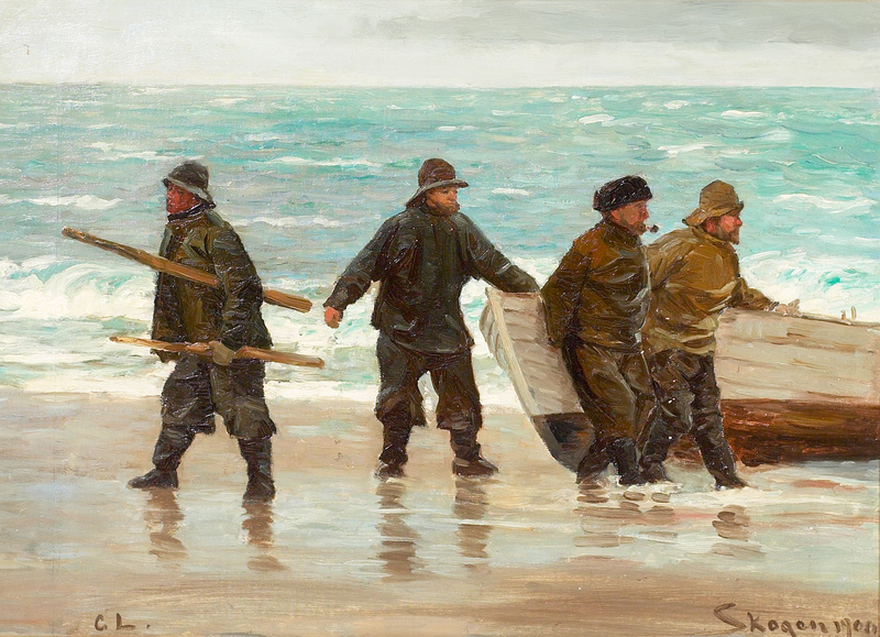 File:Carl Locher - Fiskere på Skagen Strand - 1900.png