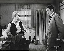Peck and co-star Carroll Baker in The Big Country (1958) Carroll Peck Big Country Promo.jpg