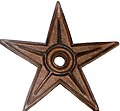 A cast iron barnstar