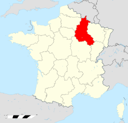 Champagne-Ardenne region locator map