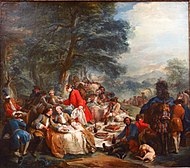 Charles-André, cunoscut sub numele de Carle Vanloo - Hunting stop (1737) .JPG