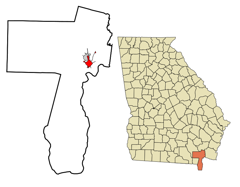 File:Charlton County Georgia Incorporated and Unincorporated areas Folkston Highlighted.svg