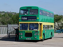 Preserved Cleveland Transit Bristol VRT at the South Yorkshire Transport Museum, 2019 Cleveland Transit H106 - RDC 106R (cropped).jpg