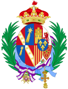 Erb infantky Beatriz Španělské, princezny z Civitella-Cesi.svg