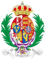 Coat of arms of Victoria Eugenie of Battenberg as Queen Consort of Spain