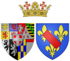 Coat of arms of Marie de Bourbon (Countess of Soissons in her own right) as Princess of Carignan.png