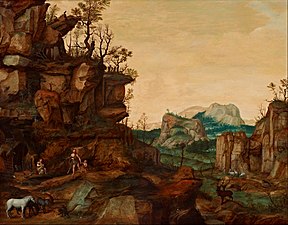Landscape with Adam and Eve (1559-1569) by Cornelis van Dalem